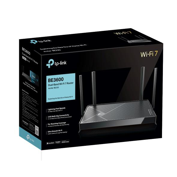 Router Wireless TP-Link ARCHER BE230, 1&times; 2.5 Gbps WAN port, 1&times; 2.5 Gbps LAN port and 3&times; 1 Gbps, 6 antene externe, tri-band, Buton WirelessON/OFF,buton WPS [4]