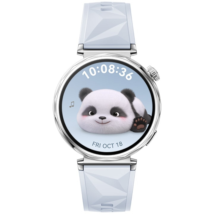 Smartwatch Watch GT 5 41MM Tarnish Stainless Steel Case Blue Fluoroelastomer Strap [4]