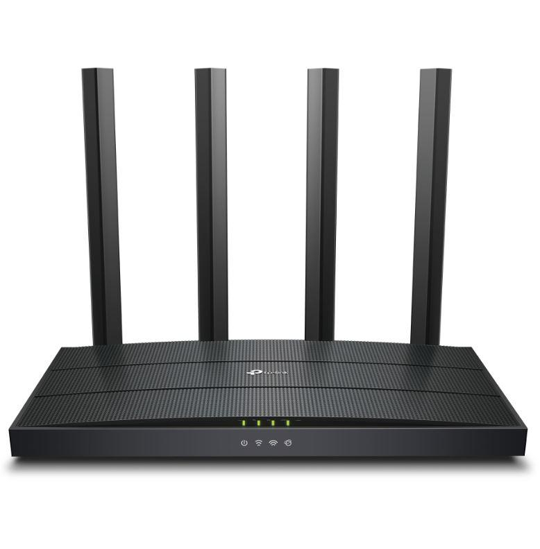 TP-LINK Wireless Router AX1500 WI-FI6, DUAL-BAND, ARCHER AX12; Standarde wireless: IEEE 802.11ax/ac/n/a 5 GHz, IEEE 802.11n/b/g 2.4 GHz, viteze wireless: 5 GHz: 1201 Mbps (802.11ax) 2.4 GHz: 300 Mbps  [2]