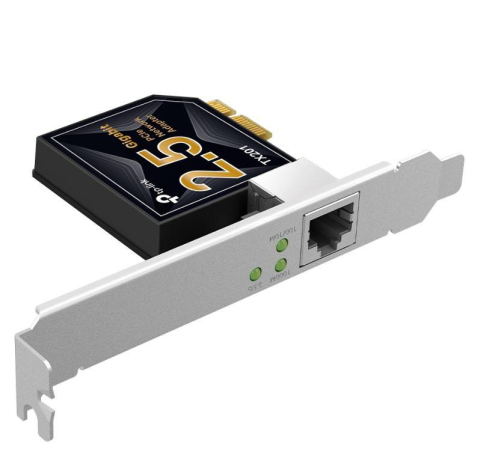Adaptor wireless TP-Link, TX201, 2.5 Gigabit PCIe, Standarde È™i Protocoale: IEEE 802.3, IEEE 802.3u, IEEE 802.3ab, IEEE 802.3bz, IEEE 802.3x, Interfata: 1&times; PCI Express 2.1 x 1, 1&times; RJ45 Gi [1]