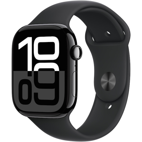 Smartwatch - Apple Watch 10 GPS Carcasa Jet Black Aluminium Case 46mm Black Sport Band  SM