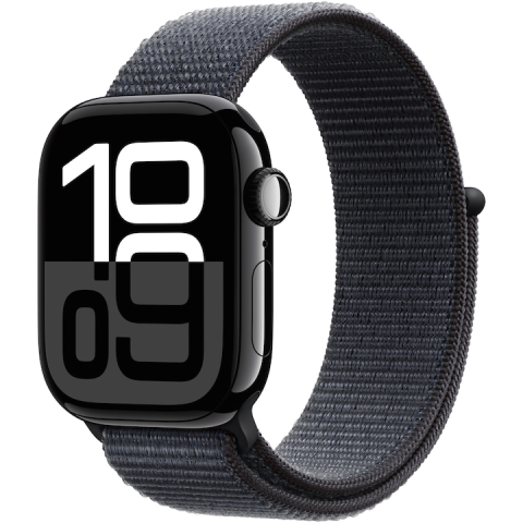 Smartwatch - Apple Watch Series 10 GPS 42mm Jet Black Aluminium 42mm Ink Sport Loop
