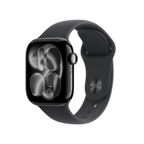 Smartwatch, bratara fitness - Apple Watch Series 11&nbsp;GPS&nbsp;42mm&nbsp;Jet Black Aluminium Case with Black Sport Band - S/M