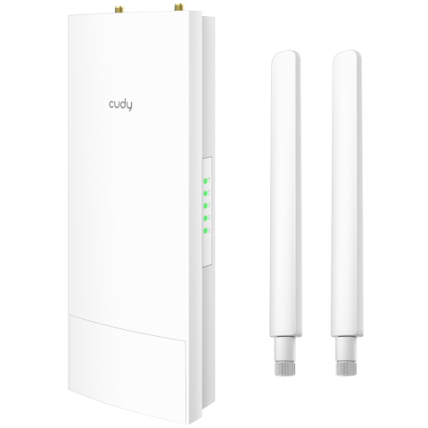 PC, Periferice & Software - CUDY AC1200 WiFi Outdoor Repeater, Access Point, 867Mbps at 5GHz + 300Mbps at 2.4GHz, 1 x 100Mbps RJ45, 2 Detachable Antennas, 24V passive PoE, IP65 Waterproof, lightning protection, 24V passive PoE a