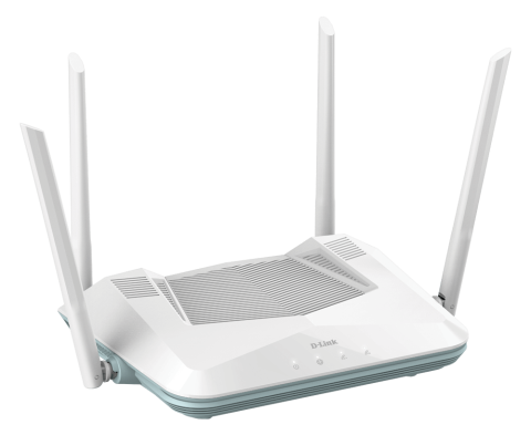 D-LINK AX3200 Smart Router Dual-Band R32, Interfata: 4 x 10/100/1000, 1 x WAN GB, Standarde wireless: IEEE 802.11ax/ac/n/g/b/k/v/a/h, IEEE 802.3u/ab, 4 x antene externe, viteza wireless: 2.4 GHz Up to [2]