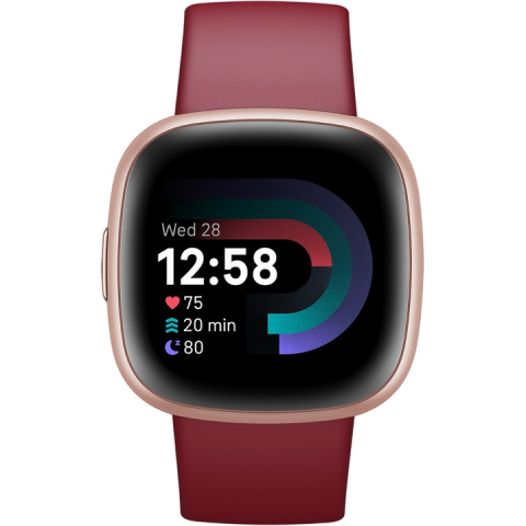 Fitbit Smartwatch, bratara fitness - Fitbit Versa 4 Beet Juice/Copper Rose Aluminum