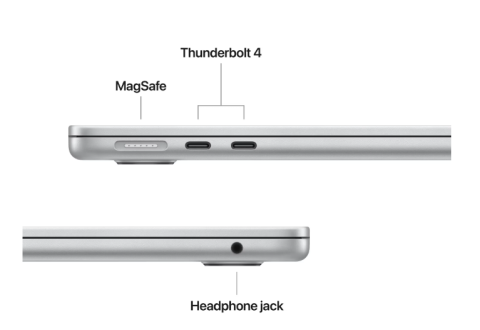 MacBook Air 13.6" Retina/Apple M4 (CPU 10-core, GPU 10-core, Neural Engine16-core)/16GB/512GB - Silver - INT KB (2025) 35W USBâ€‘C [2]