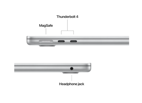 MacBook Air 13.6" Retina/Apple M4 (CPU 10-core, GPU 8-core, Neural Engine16-core)/16GB/256GB - Silver - INT KB (2025) 30W USBâ€‘C [2]