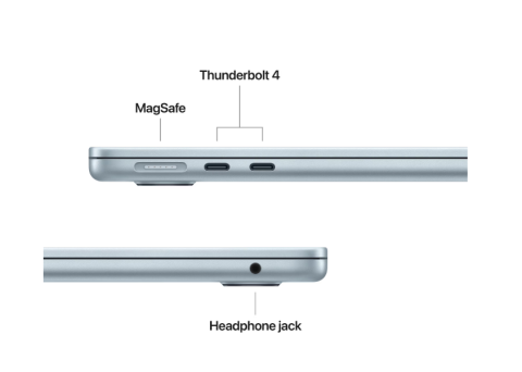 MacBook Air 13.6" Retina/Apple M4 (CPU 10-core, GPU 8-core, Neural Engine16-core)/16GB/256GB - Sky Blue - INT KB (2025) 30W USBâ€‘C [2]
