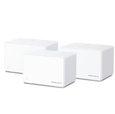PC, Periferice & Software - Mercusys AX3000 Whole Home Wi-Fi system HALO H80X(3-PACK),wi-fi 6 Dual-Band, Standarde Wireless: IEEE 802.11ax/ac/n/a 5 GHz, IEEE 802.11ax/n/b/g 2.4 GHz, viteza wireless: 2402 Mbps on 5 GHz, 574 Mbps 