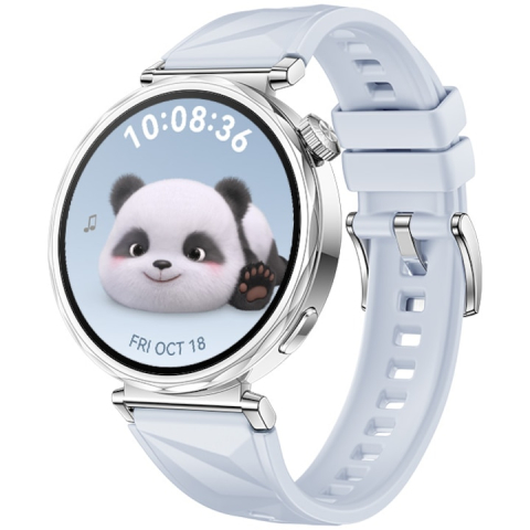 Smartwatch - Smartwatch Watch GT 5 41MM Tarnish Stainless Steel Case Blue Fluoroelastomer Strap