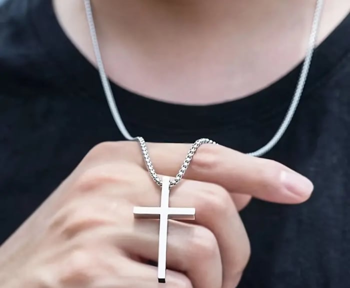 1 Colier cu Cruce din Oțel Inoxidabil [5]