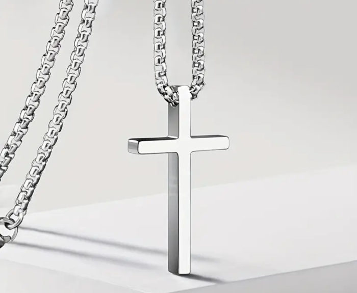 1 Colier cu Cruce din Oțel Inoxidabil [4]