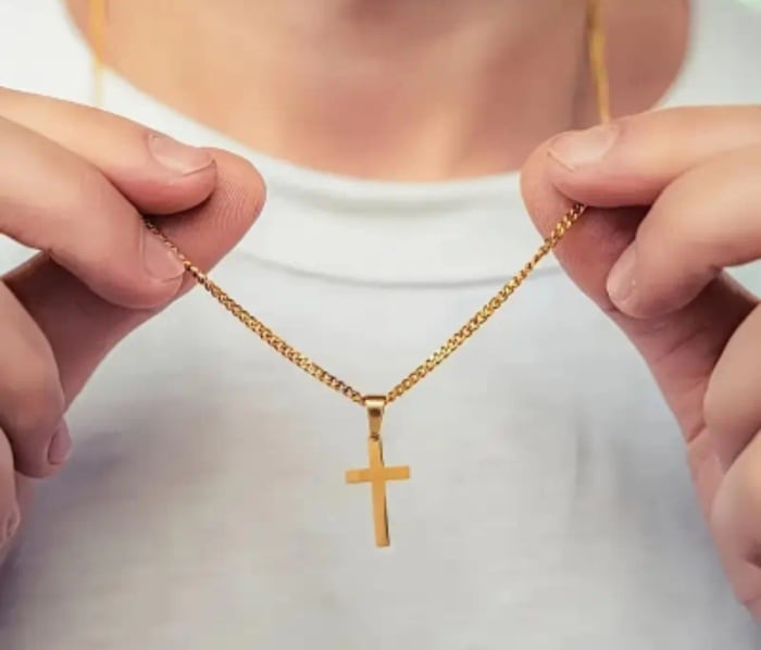 Colier Pandantiv Cruce Neted pentru Bărbați și Femei [2]