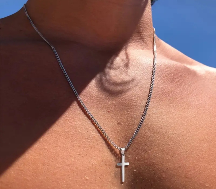 Colier simplu și casual din oțel inoxidabil pentru bărbați [5]