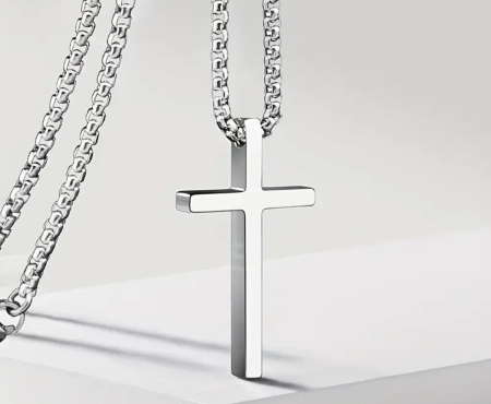 1 Colier cu Cruce din Oțel Inoxidabil [3]