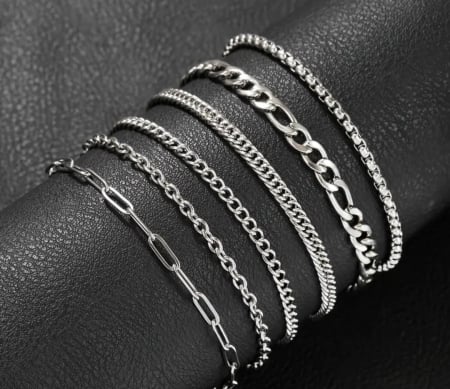 Pentru Barbati&Unisex – Handmade Accessories - 6 bucăți/set Brățări Unisex