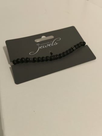 Pentru Barbati&Unisex – Handmade Accessories - Brățară de Vara Unisex cu Margele Negre din Lemn Discuri din Hematit