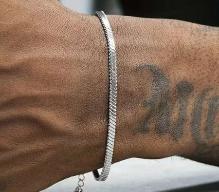 Pentru Barbati&Unisex – Handmade Accessories - Brățară cu lanț de șarpe din oțel inoxidabil 304 pentru bărbați