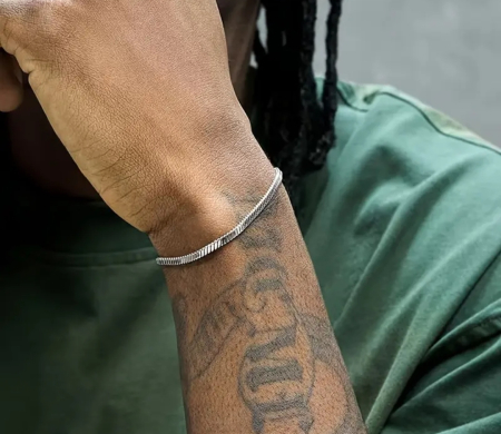 Brățară cu lanț de șarpe din oțel inoxidabil 304 pentru bărbați [4]