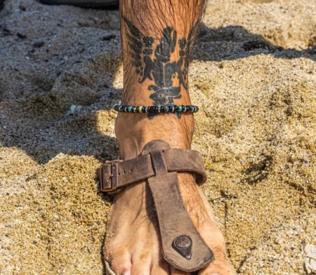 Brățară de gleznă pentru bărbați cu mărgele turcoaz natural [2]