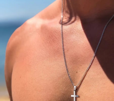 Colier simplu și casual din oțel inoxidabil pentru bărbați [5]