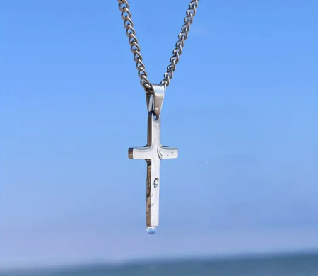 Colier simplu și casual din oțel inoxidabil pentru bărbați [3]