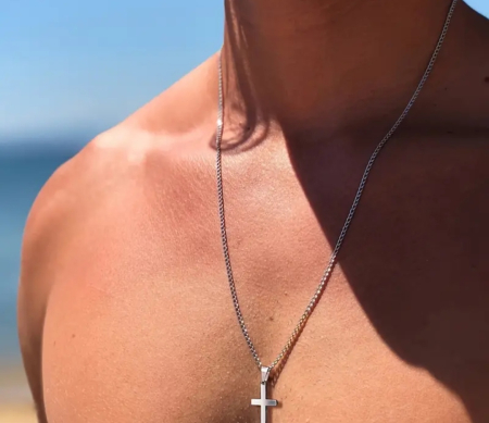 Colier simplu și casual din oțel inoxidabil pentru bărbați [2]