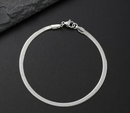 FAXHION Set Bărbați 3 piese Brățară și Colier Minimalist din Oțel Inoxidabil [5]