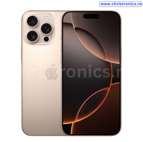 Telefoane Apple Sigilate - Apple iPhone 16 Pro Max, NOU SIGILAT Desert Titanium 256 GB
