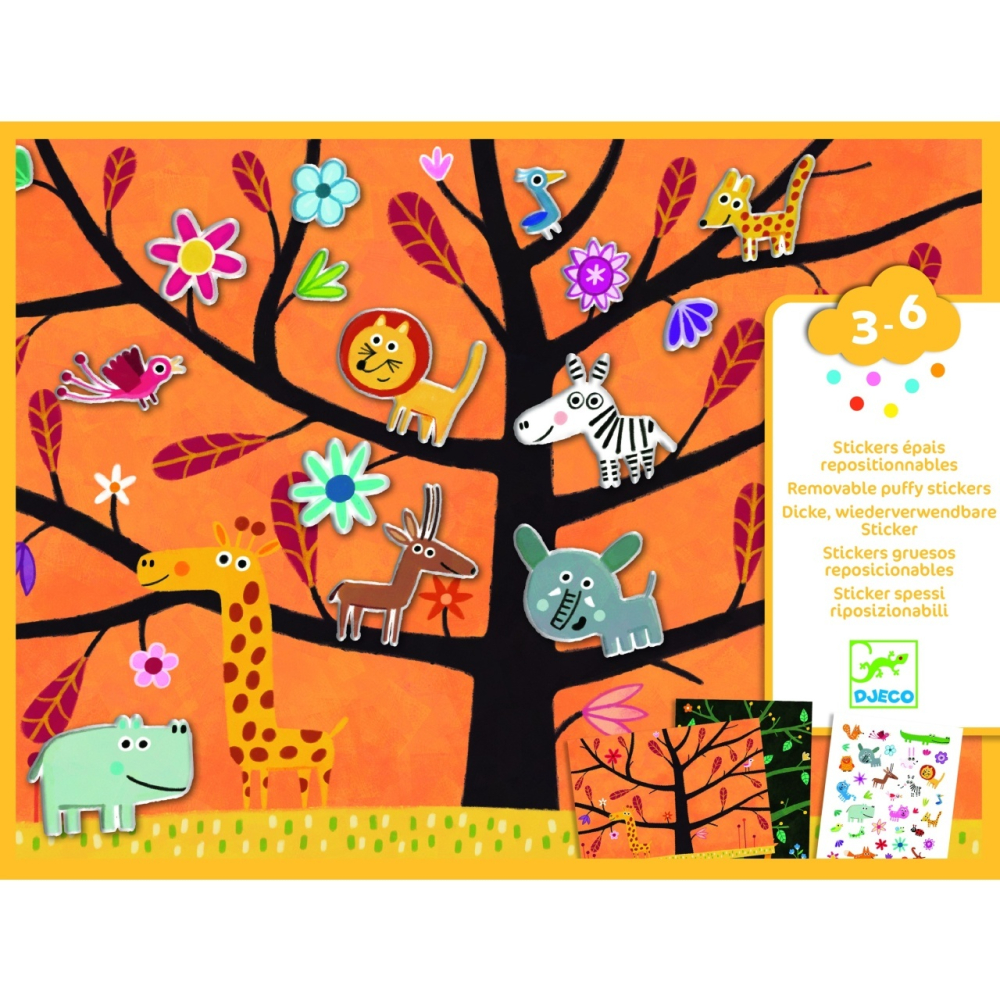 Abtibilduri repozitionabile cu animale, Djeco [5]