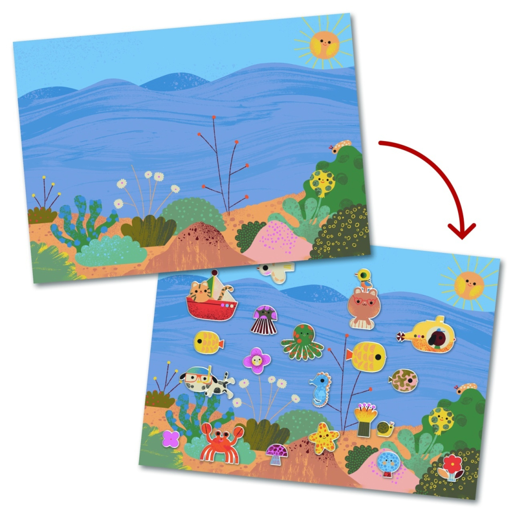 Abtibilduri repozitionabile La mare si la tara, Djeco [3]