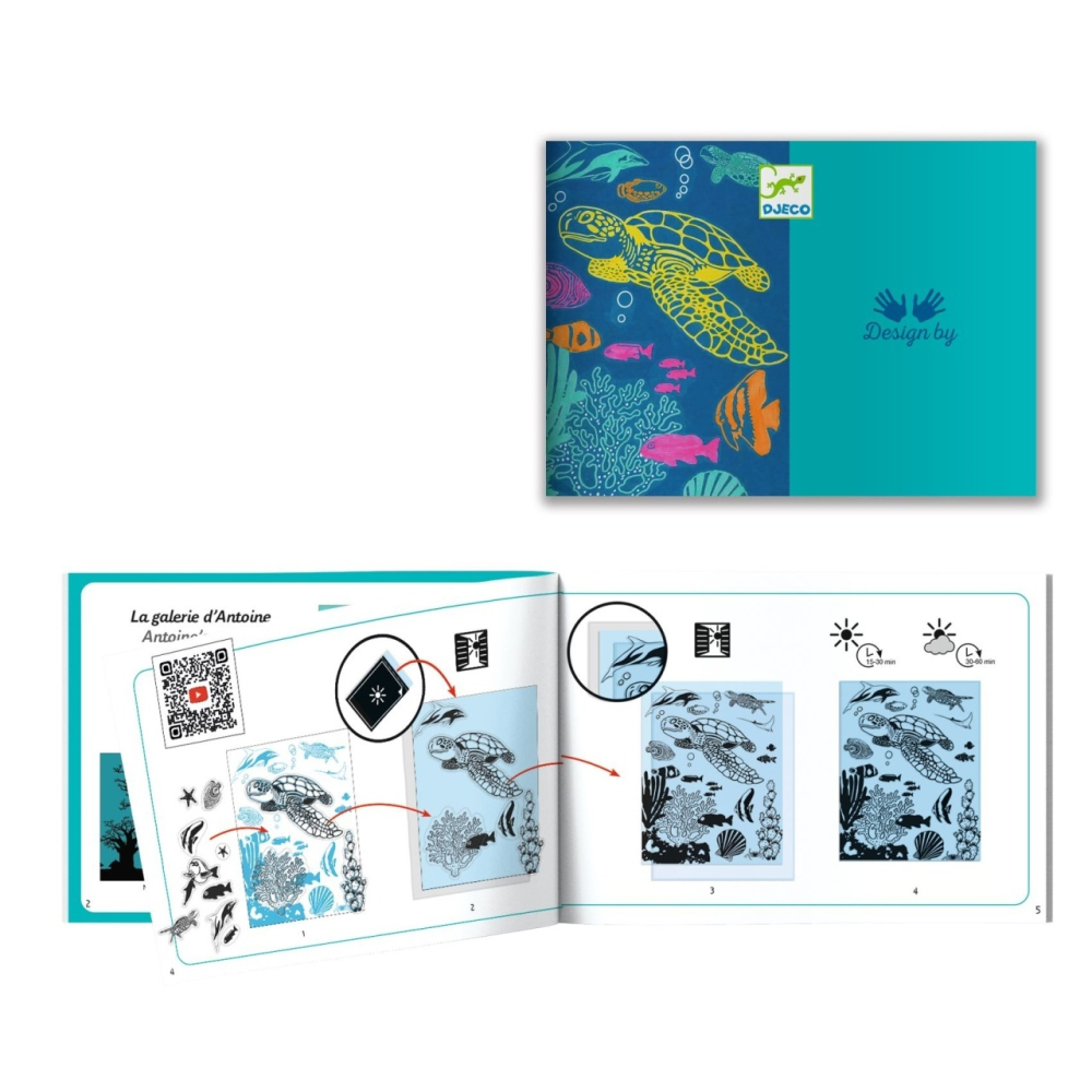 Atelier creativ cianotipie Scene subacvatice, Djeco [4]