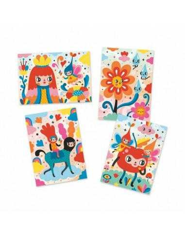 Atelier creativ cu nisip Priviri vesele, Djeco [3]