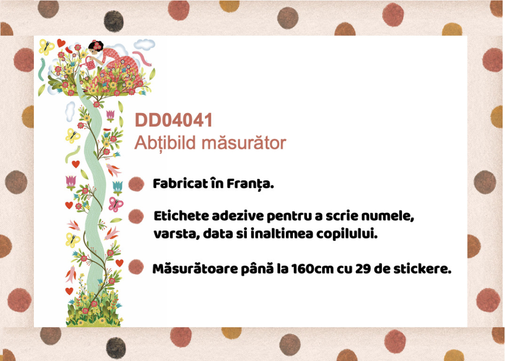 Decoratie camera copilului abtibilduri masuratoare Gradina inflorita, Djeco [5]