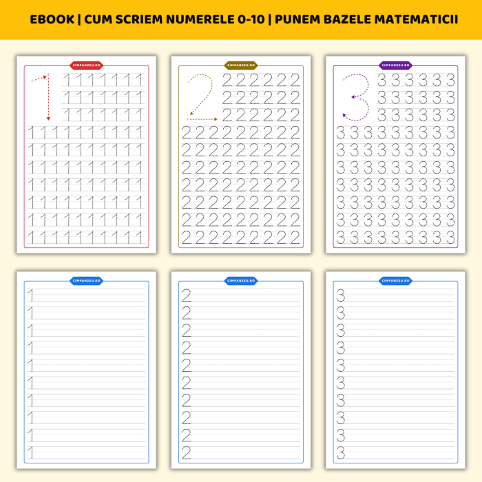 eBook | Cum Scriem Numerele 0-10 | Punem Bazele Matematicii [2]