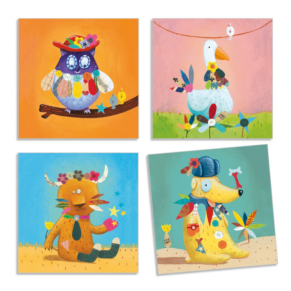 Joc creativ cu stickere Creeaza animale, Djeco [3]