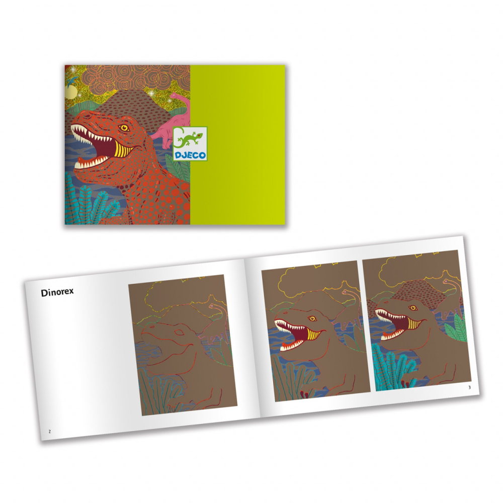 Joc creativ de razuit Dinozauri, Djeco [4]
