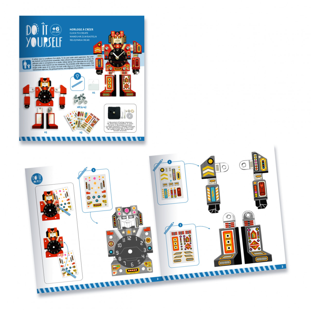 Joc creativ DIY Ceasul robot, Djeco [5]