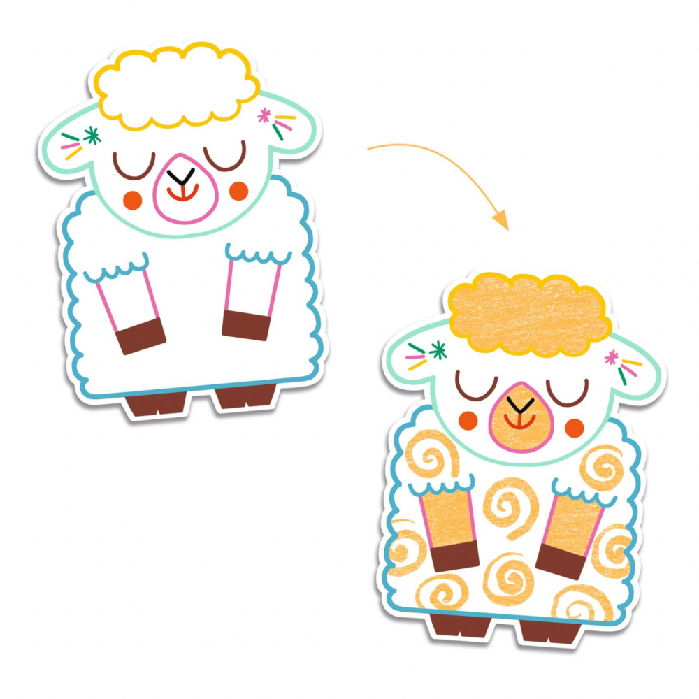 Joc de desenat Prieteni din ograda, Djeco [4]