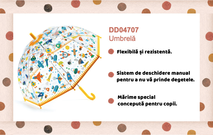 Umbrela pentru copii Nave si vehicule in zbor, Djeco [2]