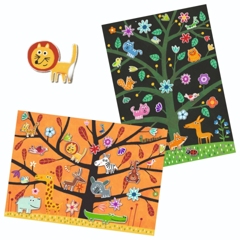 Abtibilduri repozitionabile cu animale, Djeco [3]