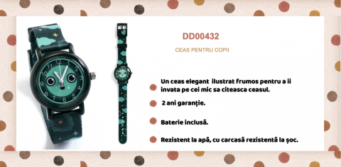 Ceas de mana Noapte buna, Djeco [3]