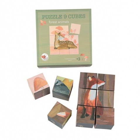 Puzzle - Cuburi Animale padure, Egmont Toys