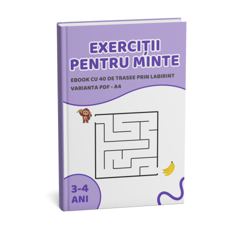Produse Digitale (eBook) - ​eBook | 40 Fișe cu Labirinturi | Dezvoltă Gândirea Logică (3-4 ani)