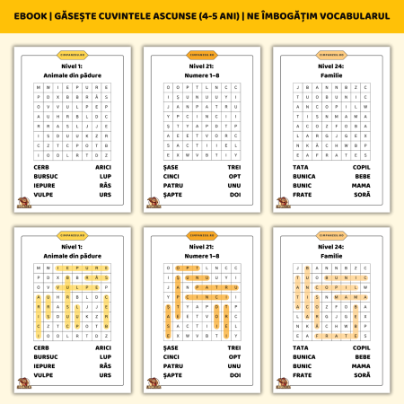 eBook | Găsește Cuvintele Ascunse (4-5 ani) | Ne Îmbogățim Vocabularul [1]