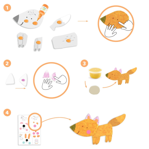 Joc creativ de pictat pentru cei mici Explorare prin Culoare, Djeco [3]