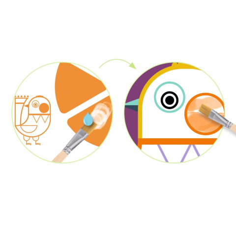 Joc creativ de pictura Obraji imbujorati, Djeco [4]