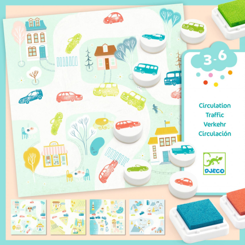 Seturi de Creatie - Joc cu stampile Trafic, Djeco