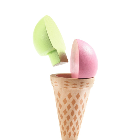 Joc de rol din lemn Gelateria Lina & Lino, Djeco [4]